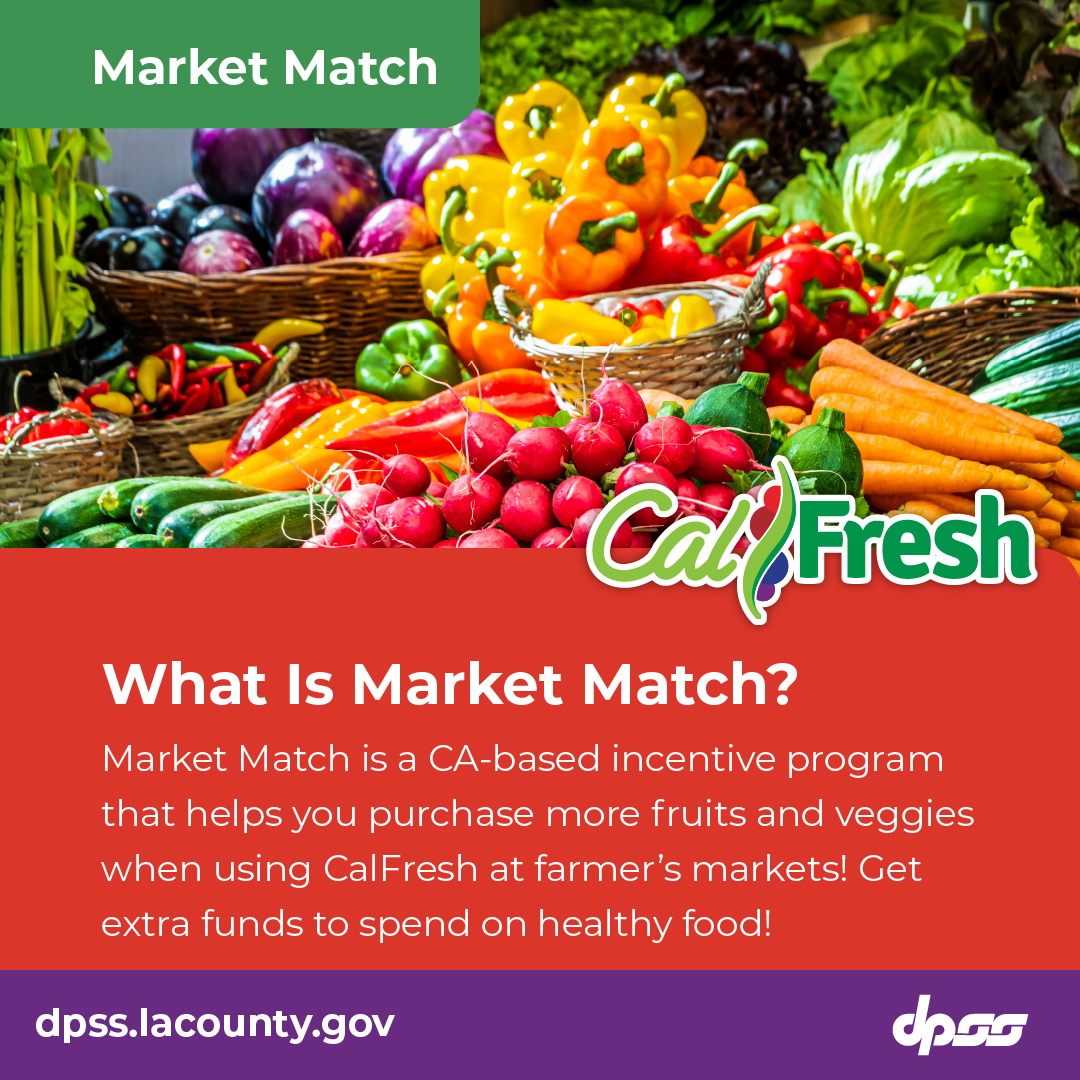 GET MORE FRUITS AND VEGETABLES WITH THE MARKET MATCH PROGRAM
