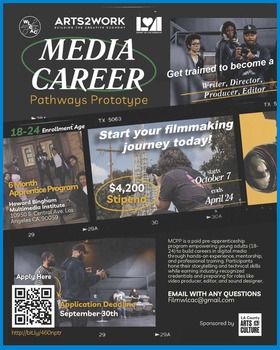 Apply for the LA County Arts Media Career Pathways Prototype Pre-Apprenticeship Program