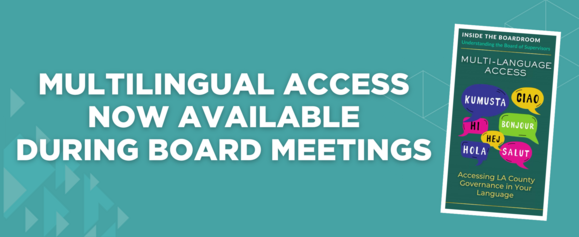 Multilingual Access Now Available During Board Meetings