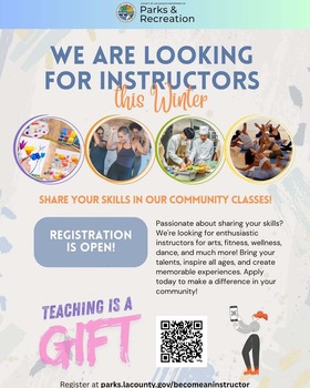 Join LA County Parks This Winter as a Community Class Instructor