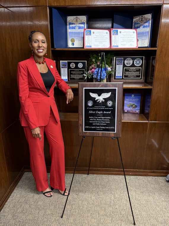 Judge Songhai with silver Eagle Award