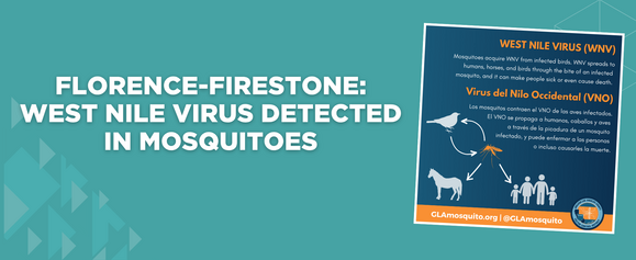 Florence-Firestone: West Nile Virus Detected in Mosquitoes