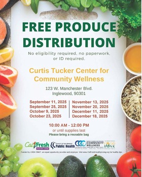 Free Produce Distribution at Curtis Tucker Center