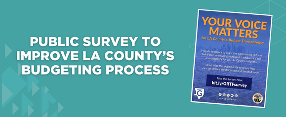 Public Survey to Improve LA County’s Budgeting Process 