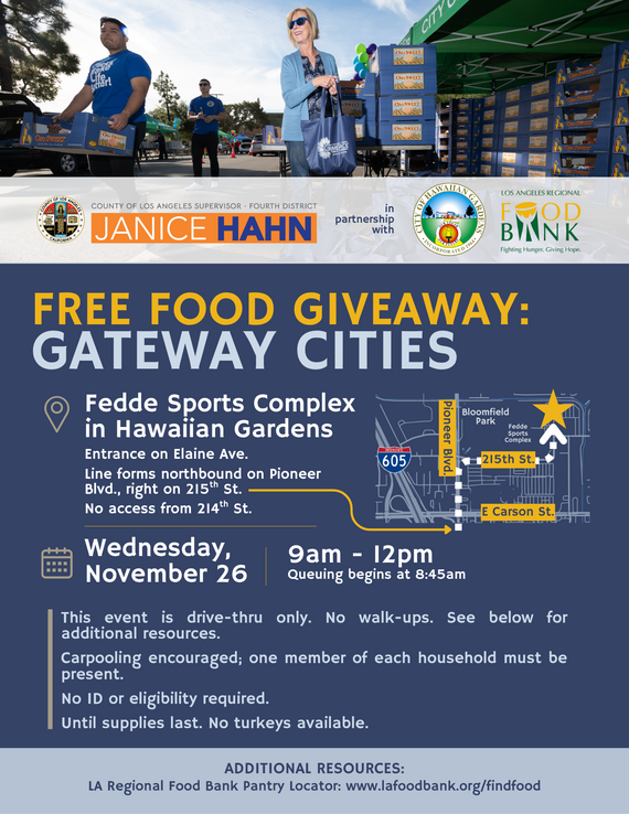 Hawaiian Gardens food giveaway
