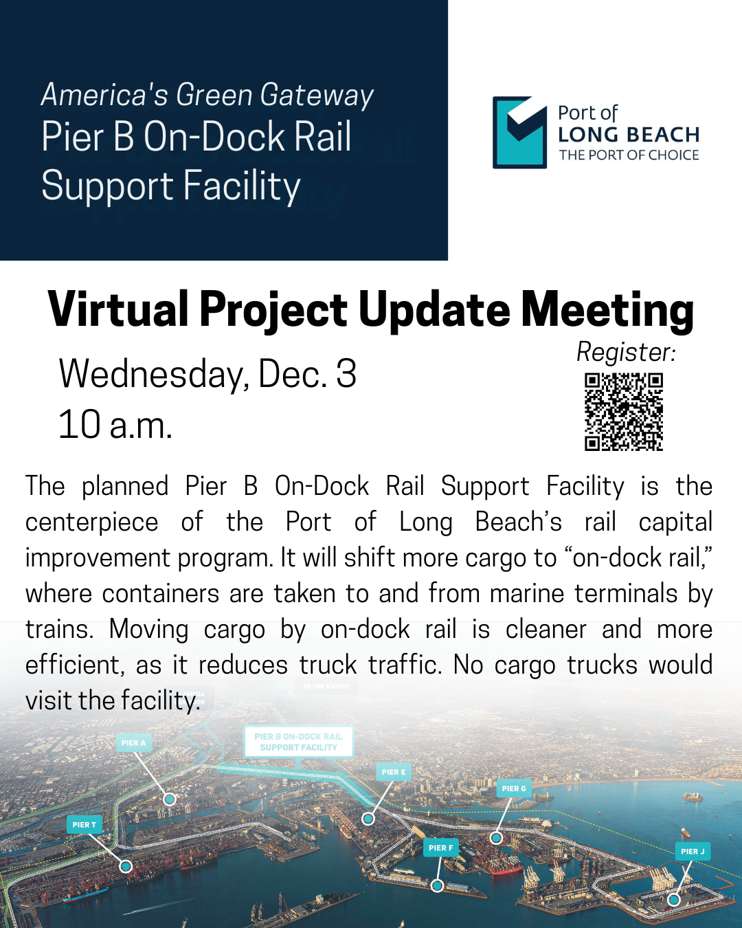 Pier B Rail Facility Project Update Meeting Set for Dec. 3