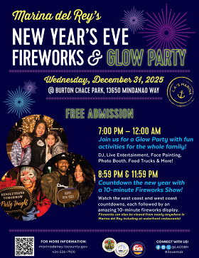Marina del Rey’s New Year’s Eve Fireworks & Glow Party