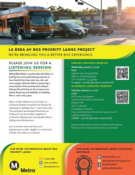 La Brea Avenue Bus Priority Lanes Project Listening Session