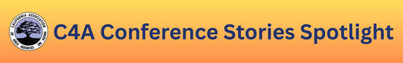 Section header graphic titled &ldquo;C4A Conference Stories Spotlight,&rdquo; featuring the C4A logo on a sunny orange-yellow background.