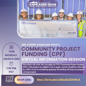 Congresswoman Kamlager-Dove’s  Community Project Funding (CPF)