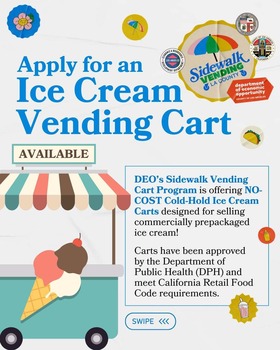 Apply for a Free Ice Cream Vending Cart!