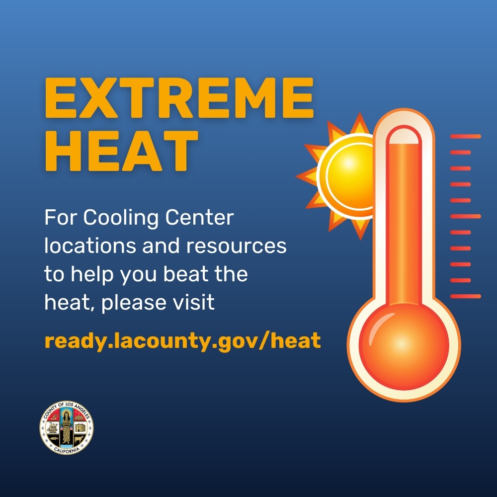 Orange thermometer and sun shining graphic