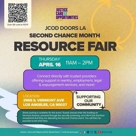 JCOD DOORS LA Second Chance Month Resource Fair