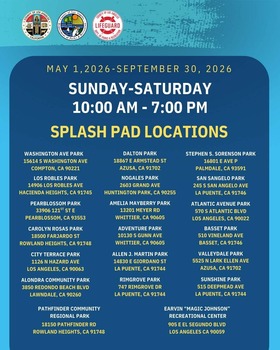 Splash Pads Open on May 1