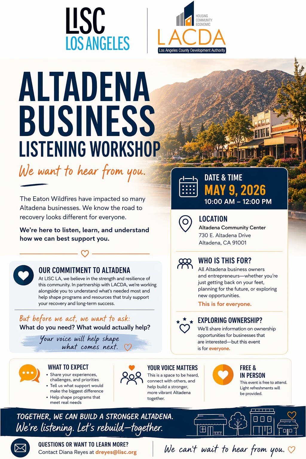 Altadena Business Listening Workshop