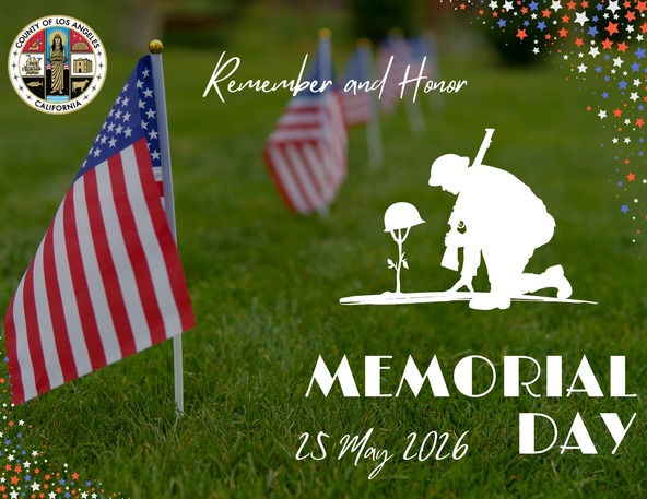 Memorial Day is Monday, May 25