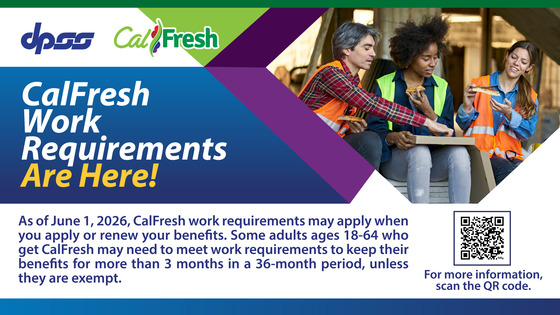 EXPANDED CALFRESH WORK REQUIREMENTS START TODAY!