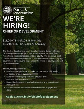 LA Parks & Recreation Chief of Development 