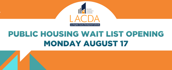 Public Housing Registration Opening August 17