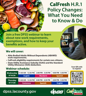 Virtual September CalFresh changes webinar 