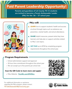 Paid Parent Leadership Opportunity