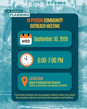 Community Meetings on Revised Oil Well Ordinance