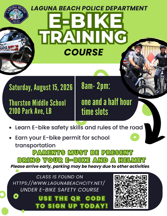 e-bike safety training course flyer