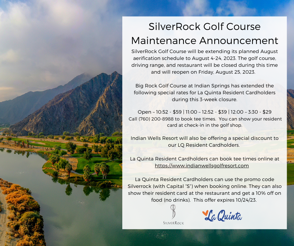 SilverRock Maintenance