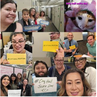 city hall selfie day