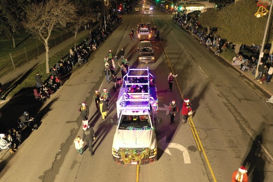 Christmas parade drone