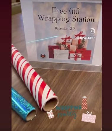 Library wrapping supplies