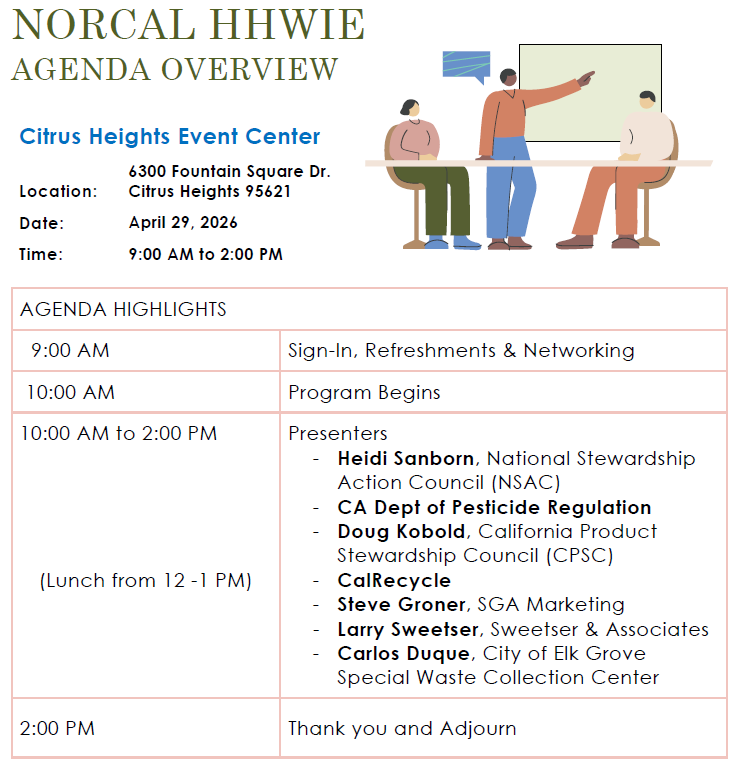 NorCal HHWIE Agenda Overview
