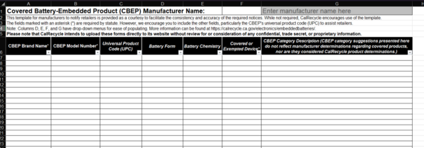Optional manufacturer notice template