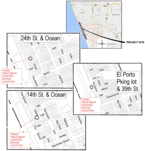 TMDL trash capture project maps