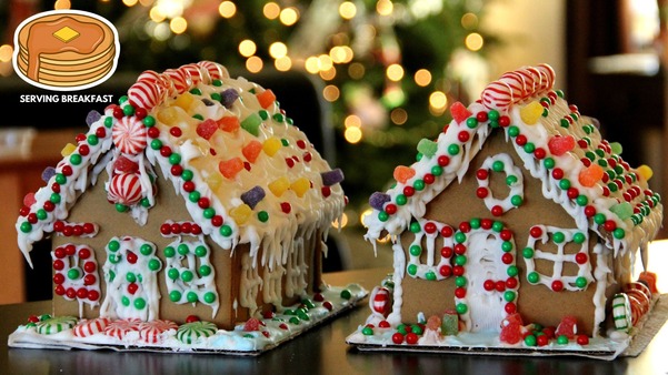 Gingerbread Decorating Serving Breakfast