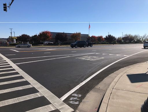 New Pavement Marking Installation