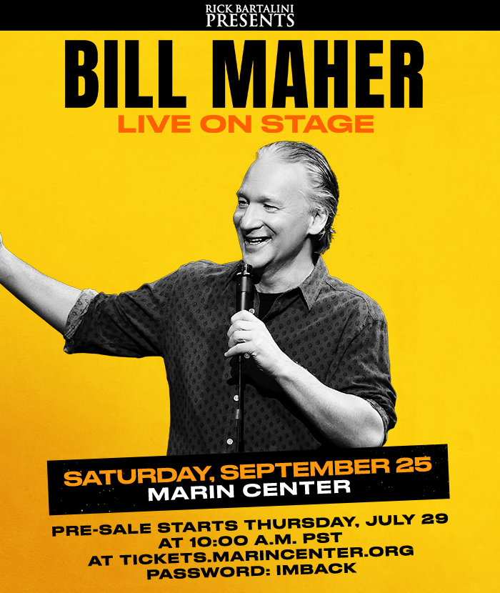 Bill Maher Returns To Marin Center This September