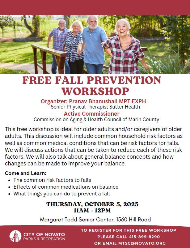 Fall Prevention Workshop Flyer