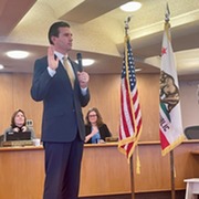Eric Lucan being sworn in as a Marin County Supervisor.