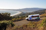 marin transit on top of a hill bus overlooking stinson beach