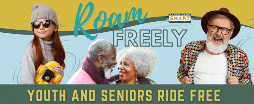 SMART Free Senior and Youth Logo with images of seniors and youth