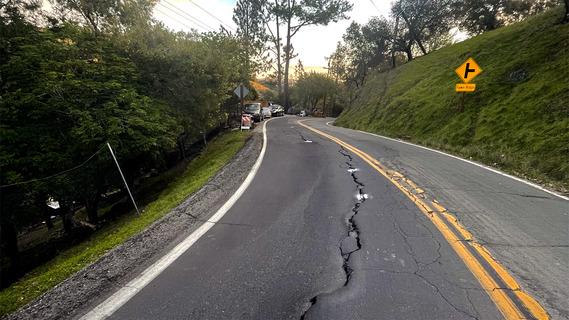 Bolinas Road Repair Milepost 1.0 near Fairfax