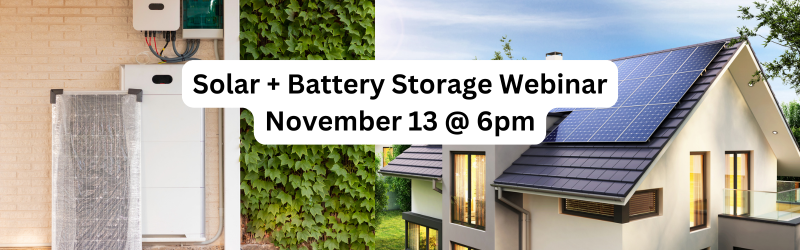 solar and battery storage webinar November 13