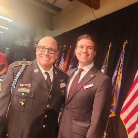 Supervisor Lucan with Marin County Veteran's Service Officer Sean Stephens