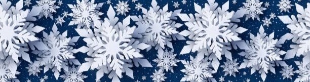 Image of snowflakes with blue background