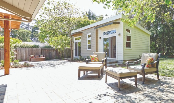 Accessory dwelling unit in a backyard