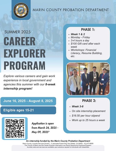 Image of flier for career explorers program in English 