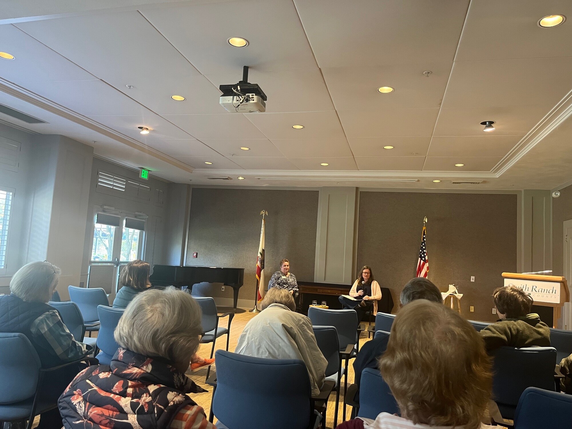 Mary speaking to Smith Ranch Homes