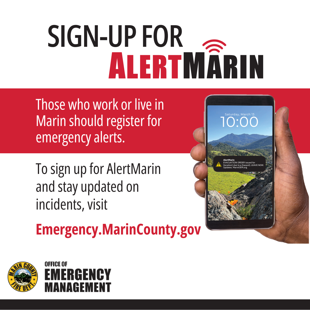 sign up for alert marin graphic with hand holding phone 