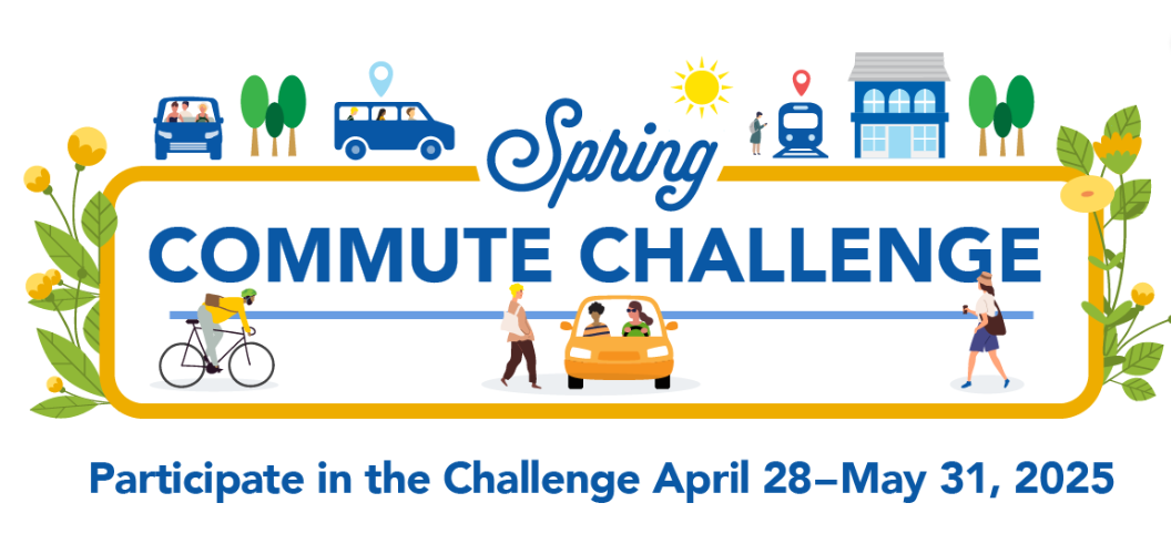 marin commutes banner with cyclists and a carpool